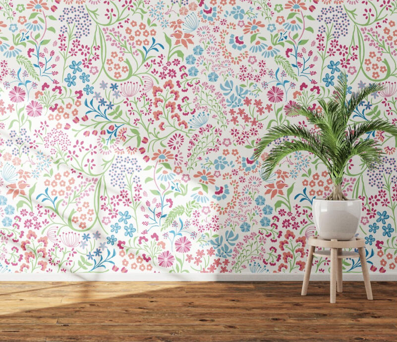 Ft. Floral Field in Living Room